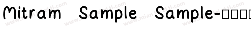 Mitram   Sample   Sample字体转换